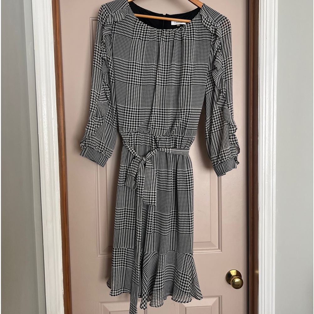 Calvin Klein Houndstooth Print Dress - Picture 1 of 3